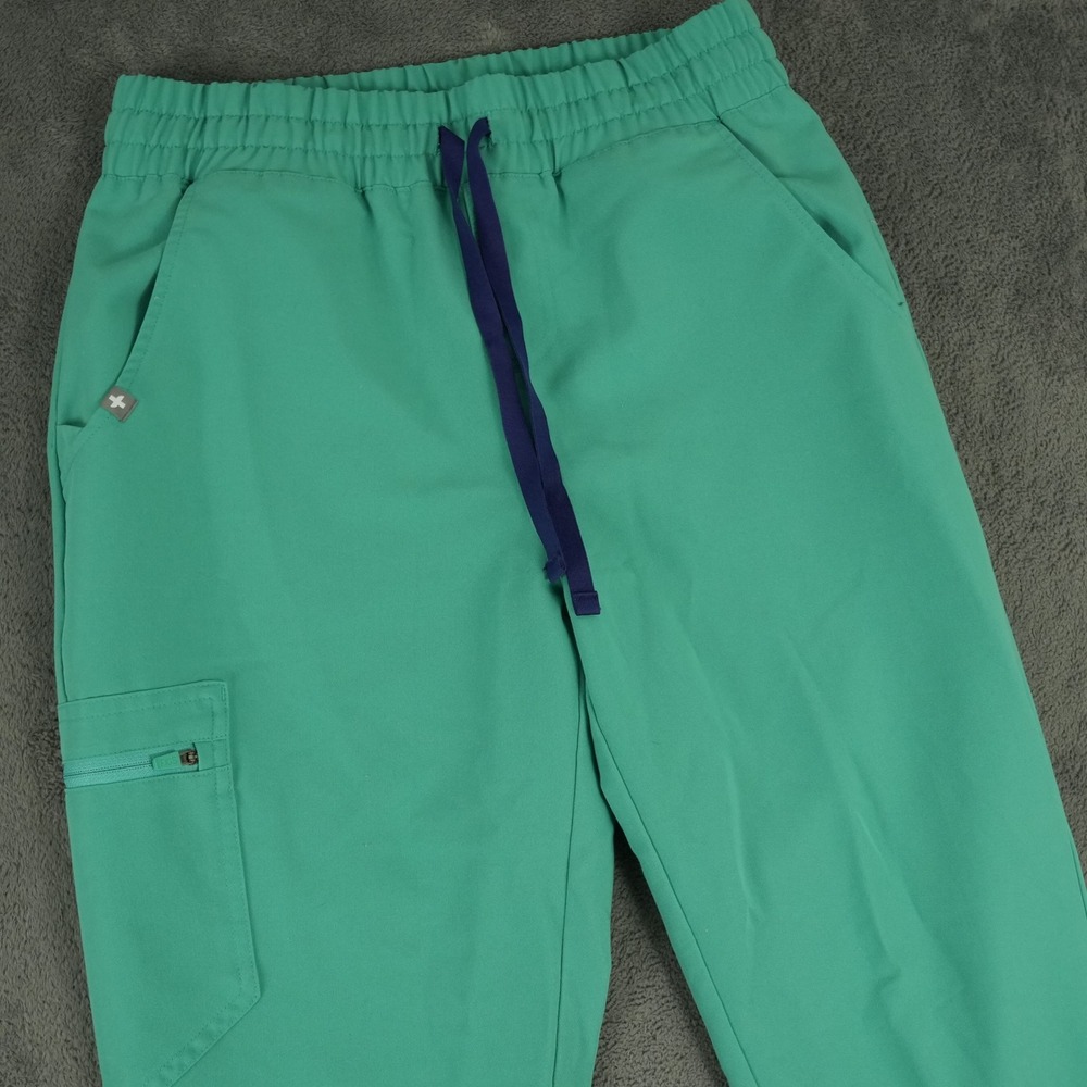 FIGS Zamora High Rise Jogger Scrub Pants Womens Small Teal Green W20SW2028